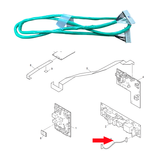 GC ORIGINAL Low Voltage Supply to Formatter Cable (LVPS Harness) for Brother DCP-B7640DW – Part No. D02J0M001